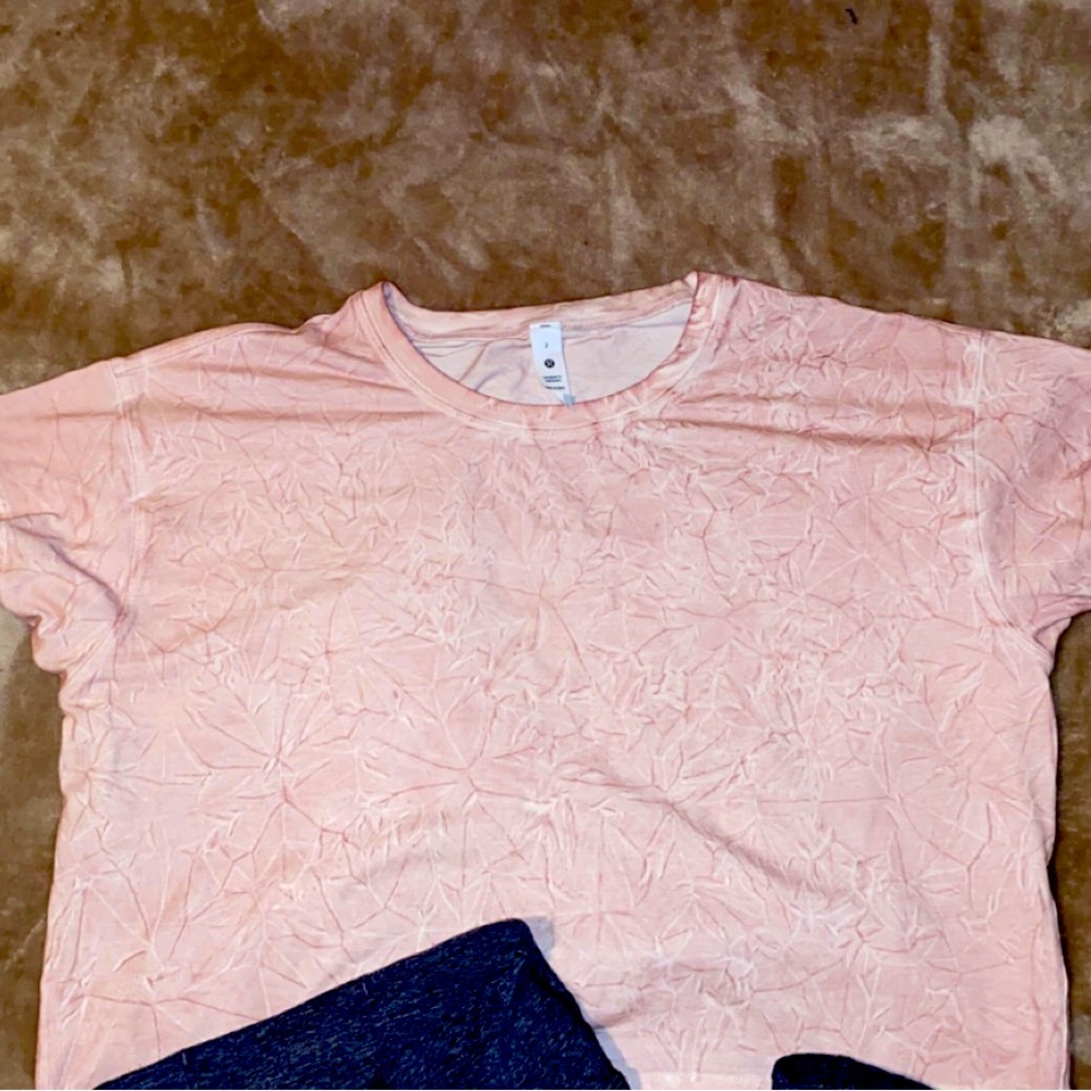 Lululemon soft cropped top in a blush color